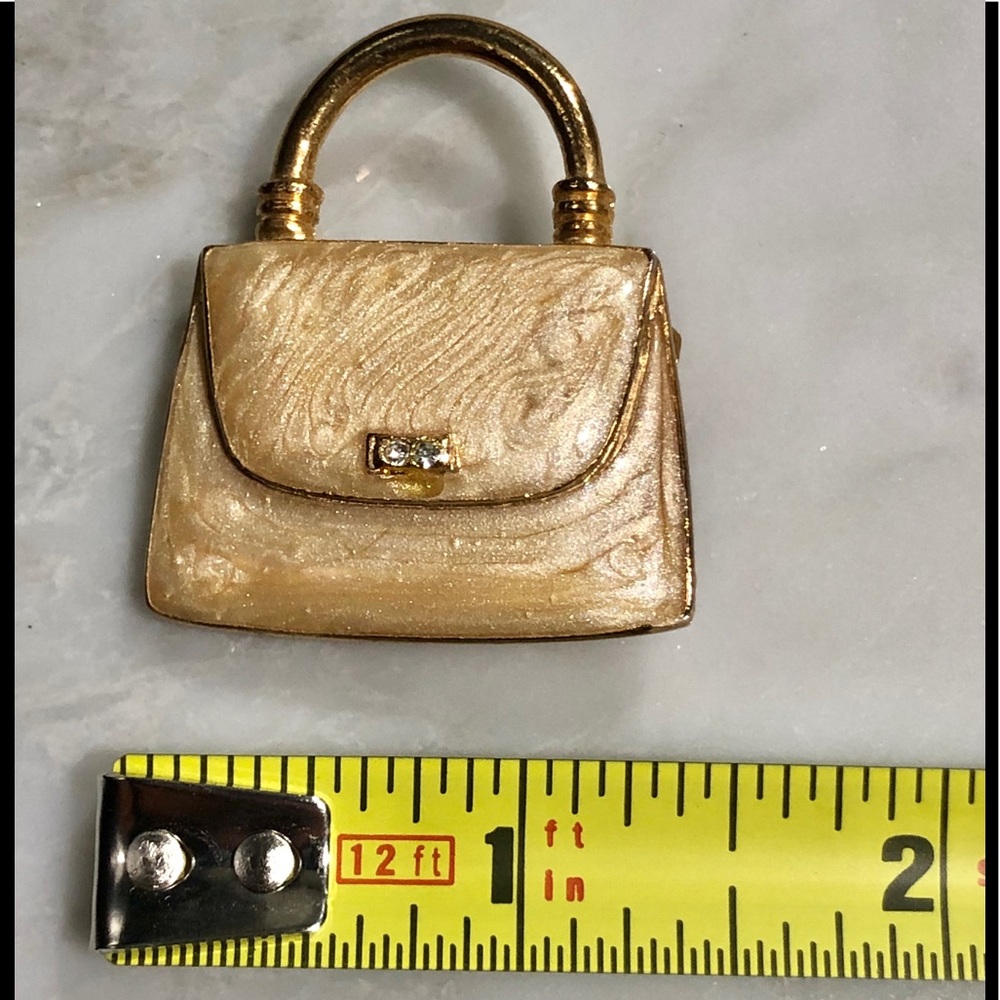 Enamel Purse And 2 Enamel High Heel Shoe Pin Broo… - image 3